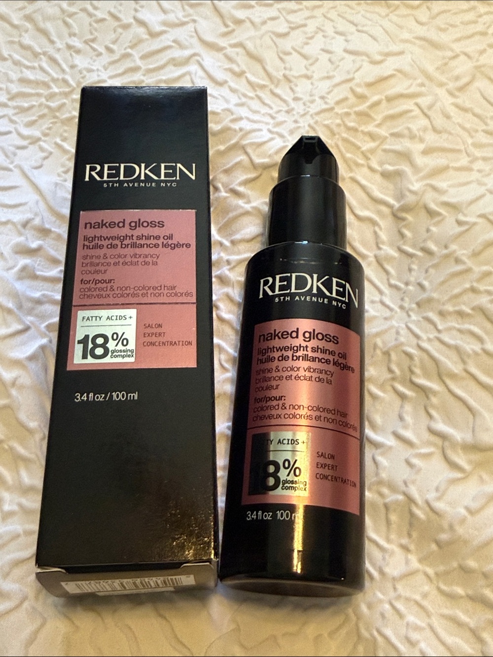 Redken Naked Gloss Lightweight Shine Oil -Full Size 3.4oz
